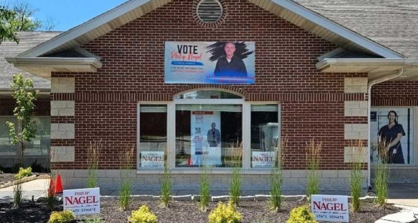 phil nagel's campaign office in bourbonnais